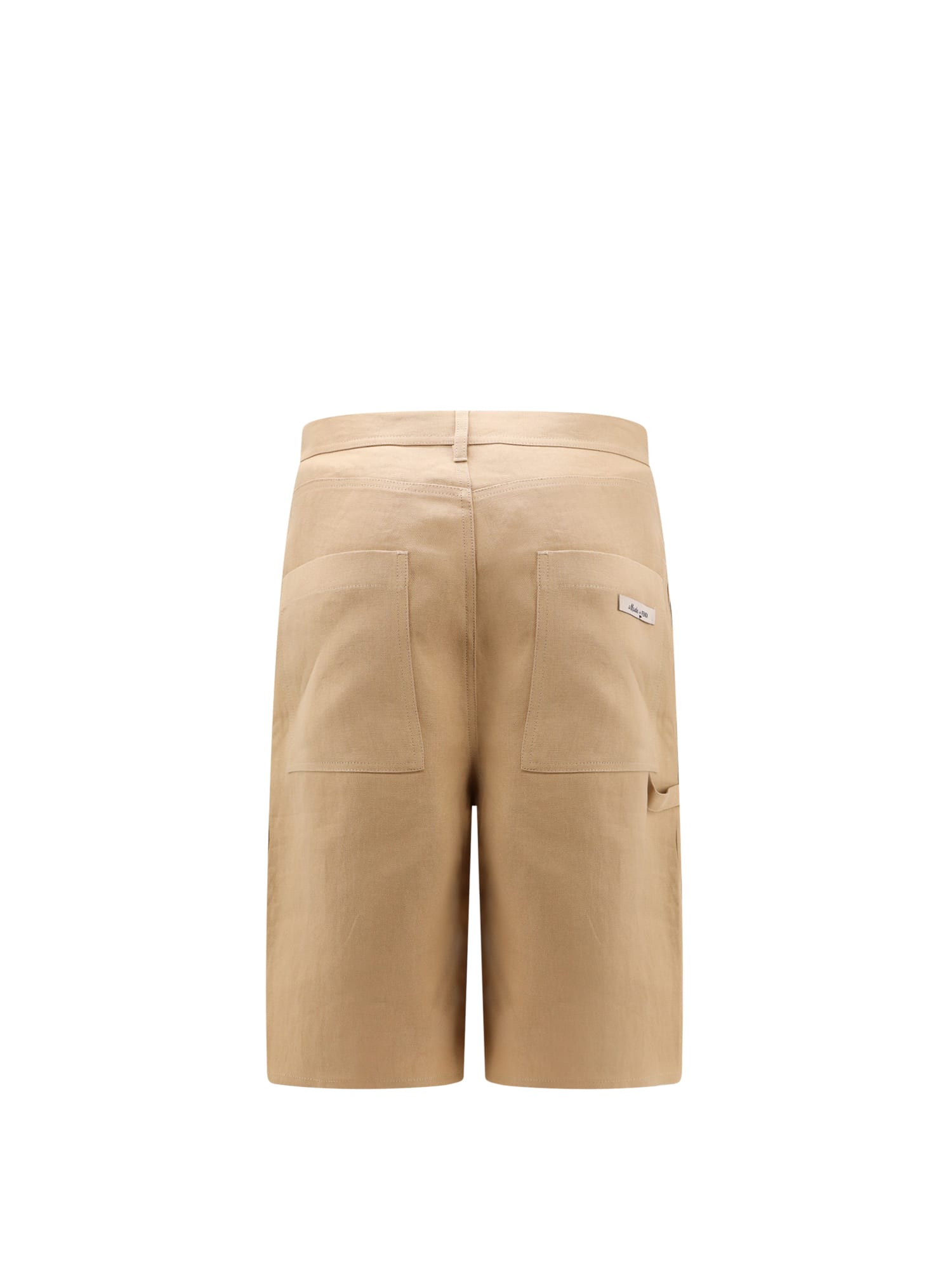 Shop Fendi Bermuda Shorts In Beige