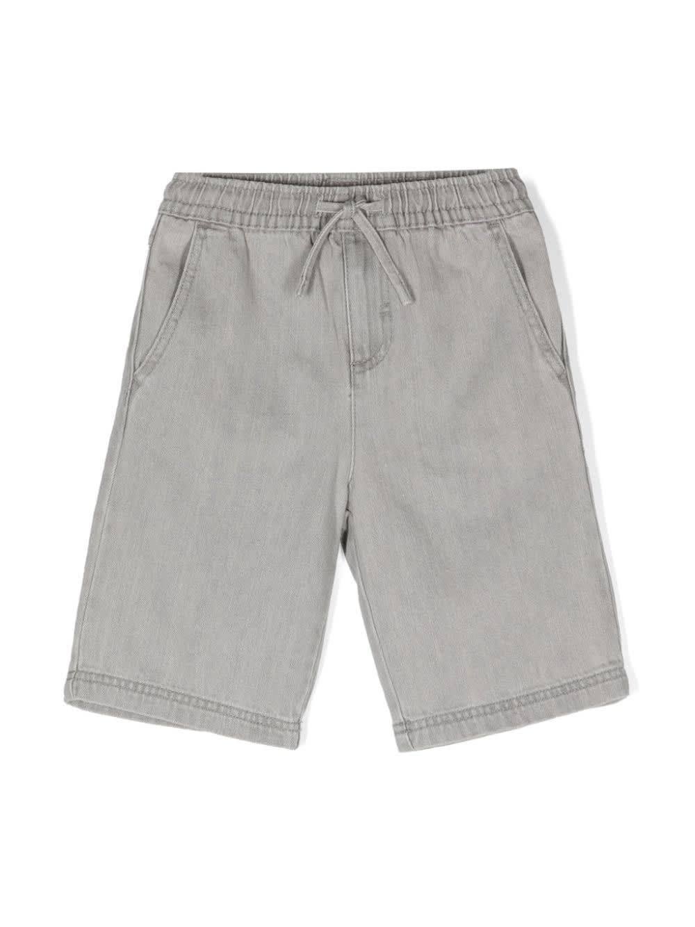 Shop Stella Mccartney Grey Cotton Bermuda Shorts