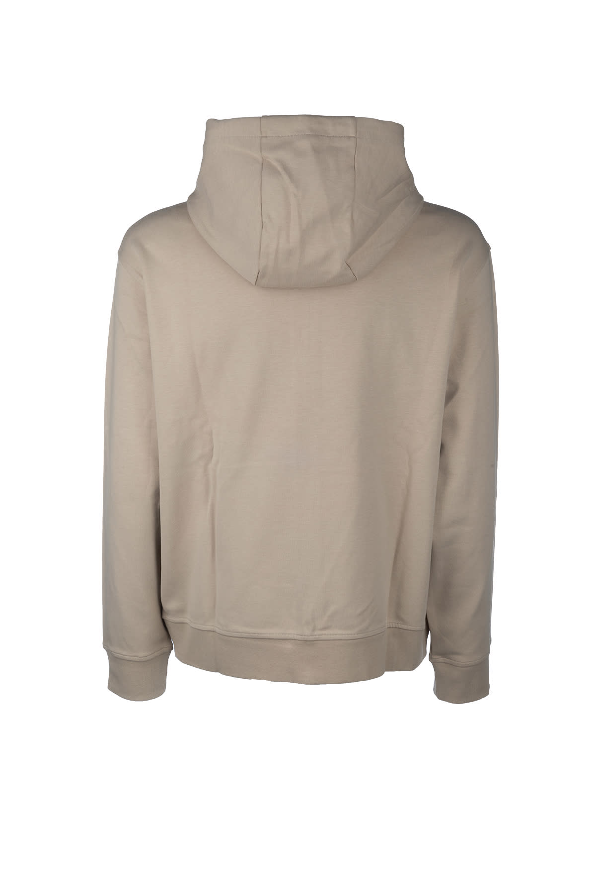 Armani Exchange Embroidered Hooded Sweater With Ribbed Finish In Grey