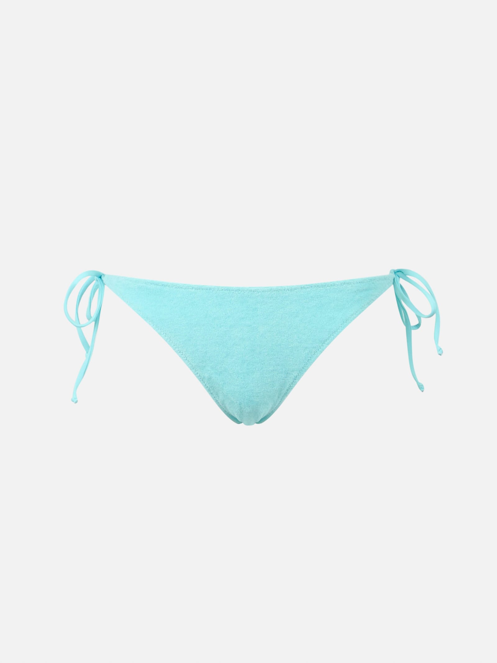 Mc2 Saint Barth Woman Terry Cotton Classic Swim Briefs Virgo In Green