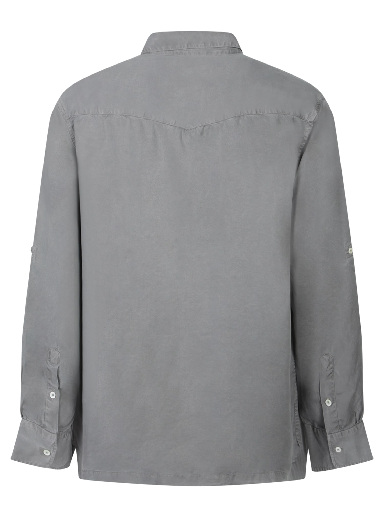 Shop Officine Generale Teal Tencel Shirt In Blue