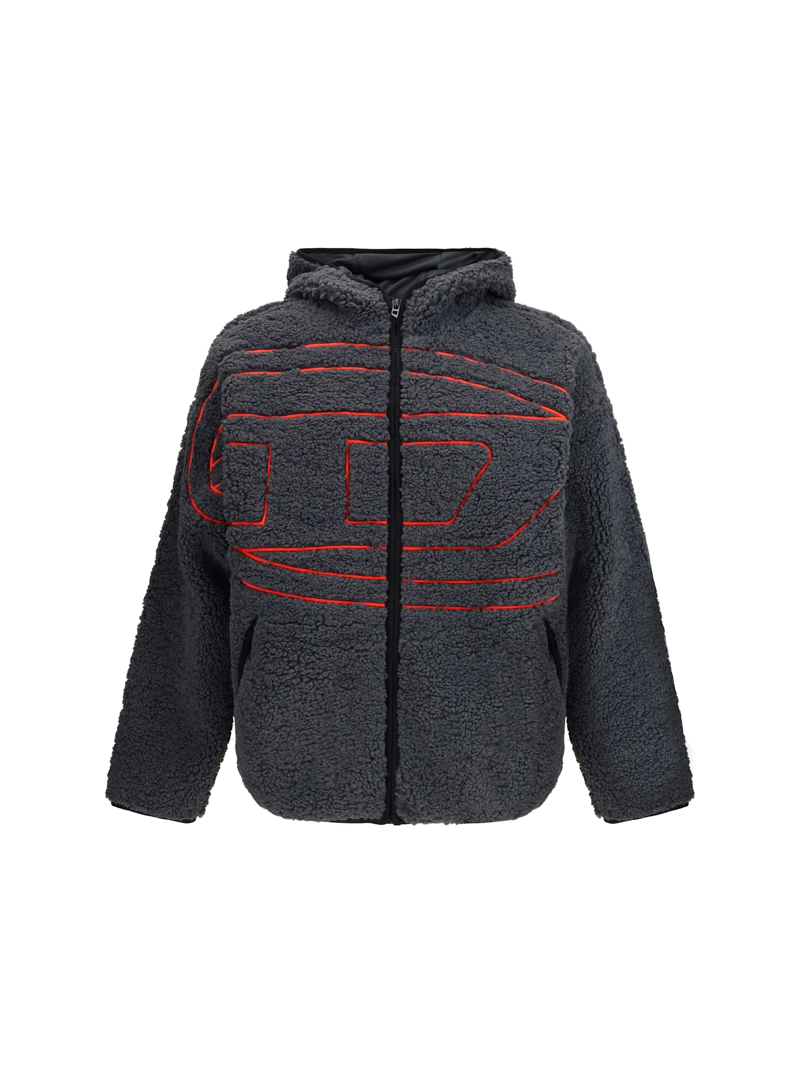 Diesel 's-zat" Hoodie In Gray