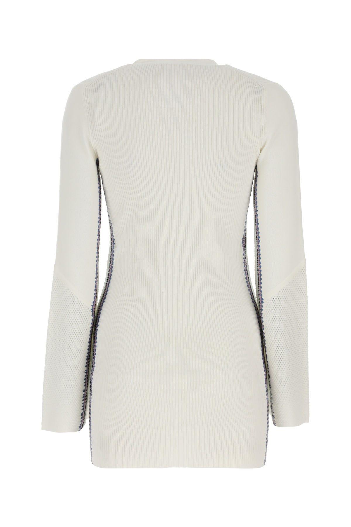 Chloé Chloe Ivory Wool Cardigan In Bianco