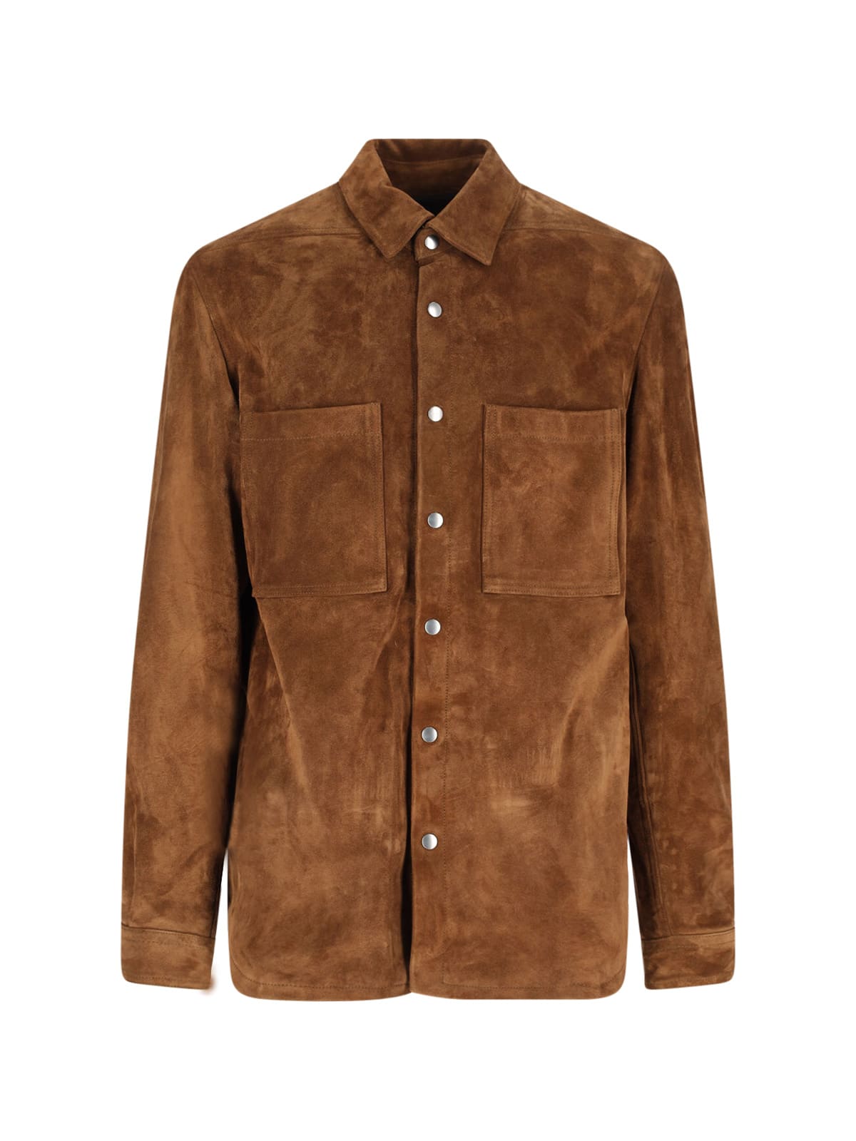 Rick Owens Outershirt In Leather Jackets Brown In Brown