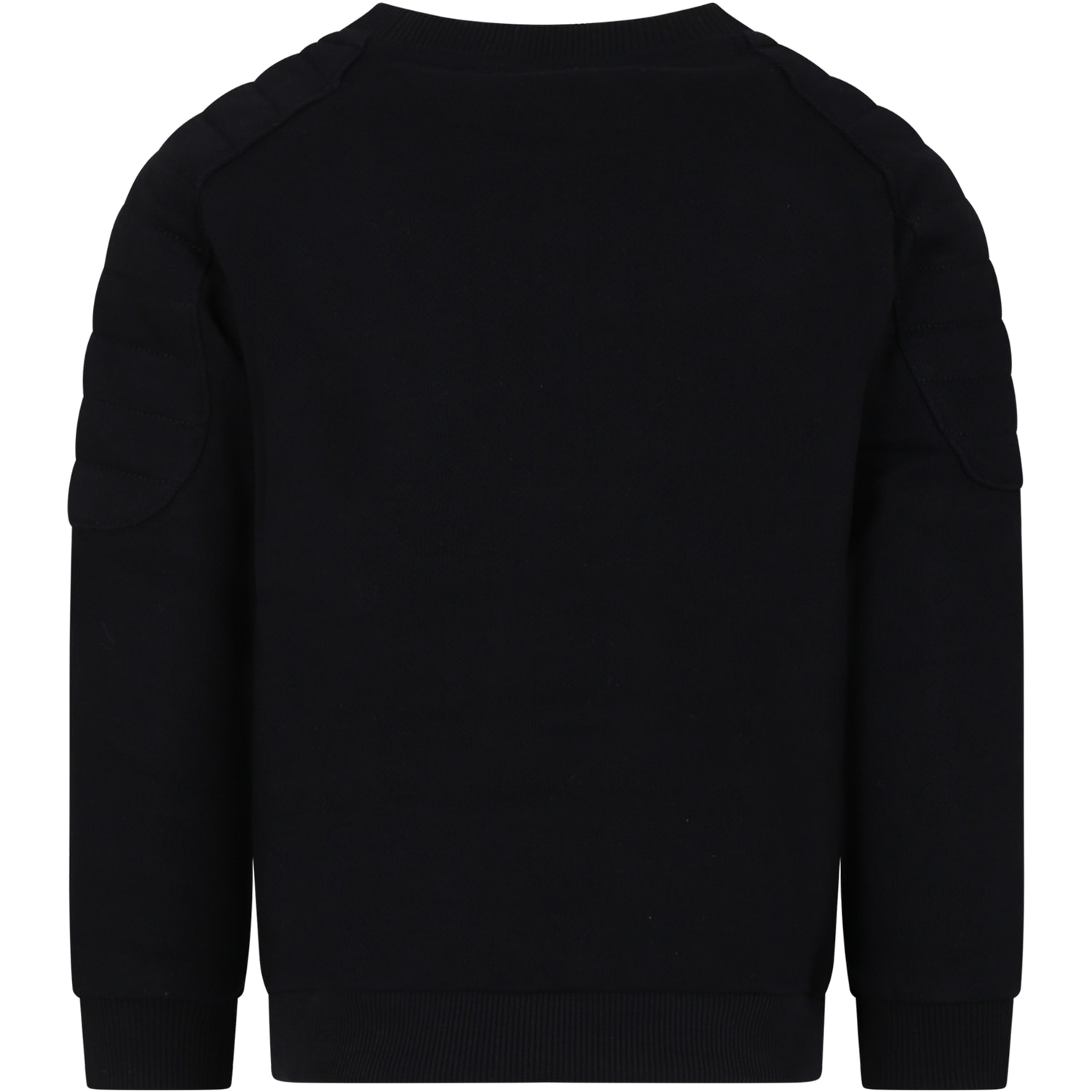 Shop Balmain Sweat-shirt Noir Pour Fille Avec Logo In Black