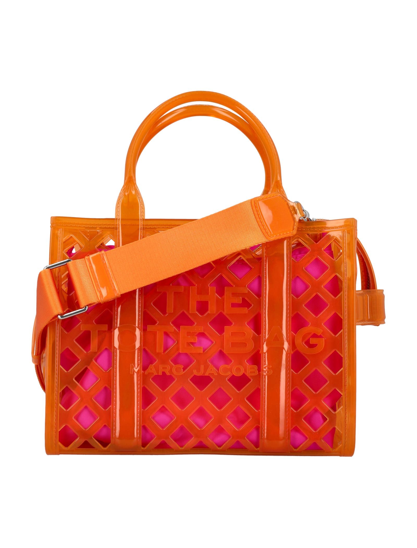 Shop Marc Jacobs The Jelly Small Tote Bag In Tangerine