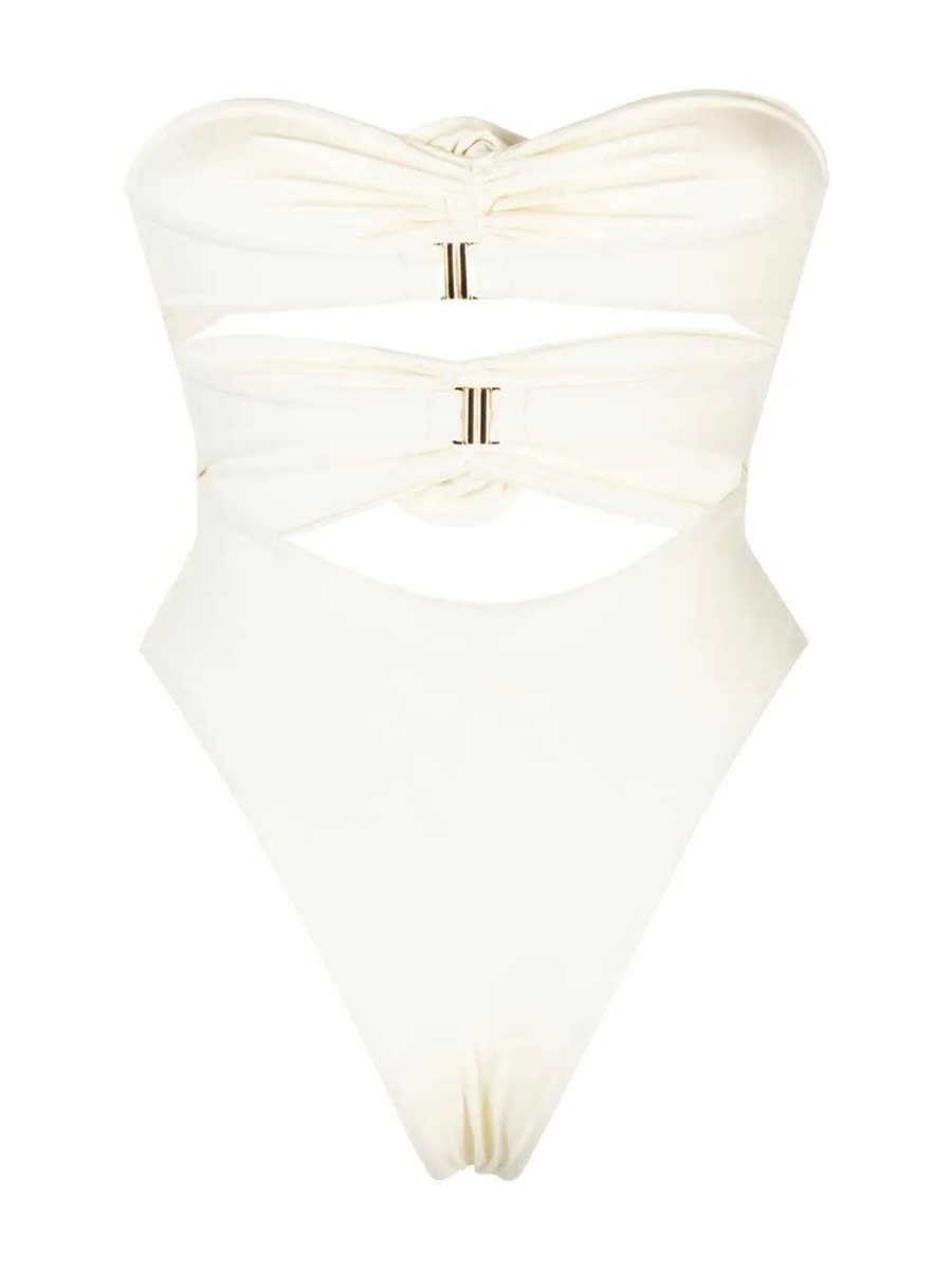 Shop La Reveche Vesna One-piece Swimsuit In Ivory