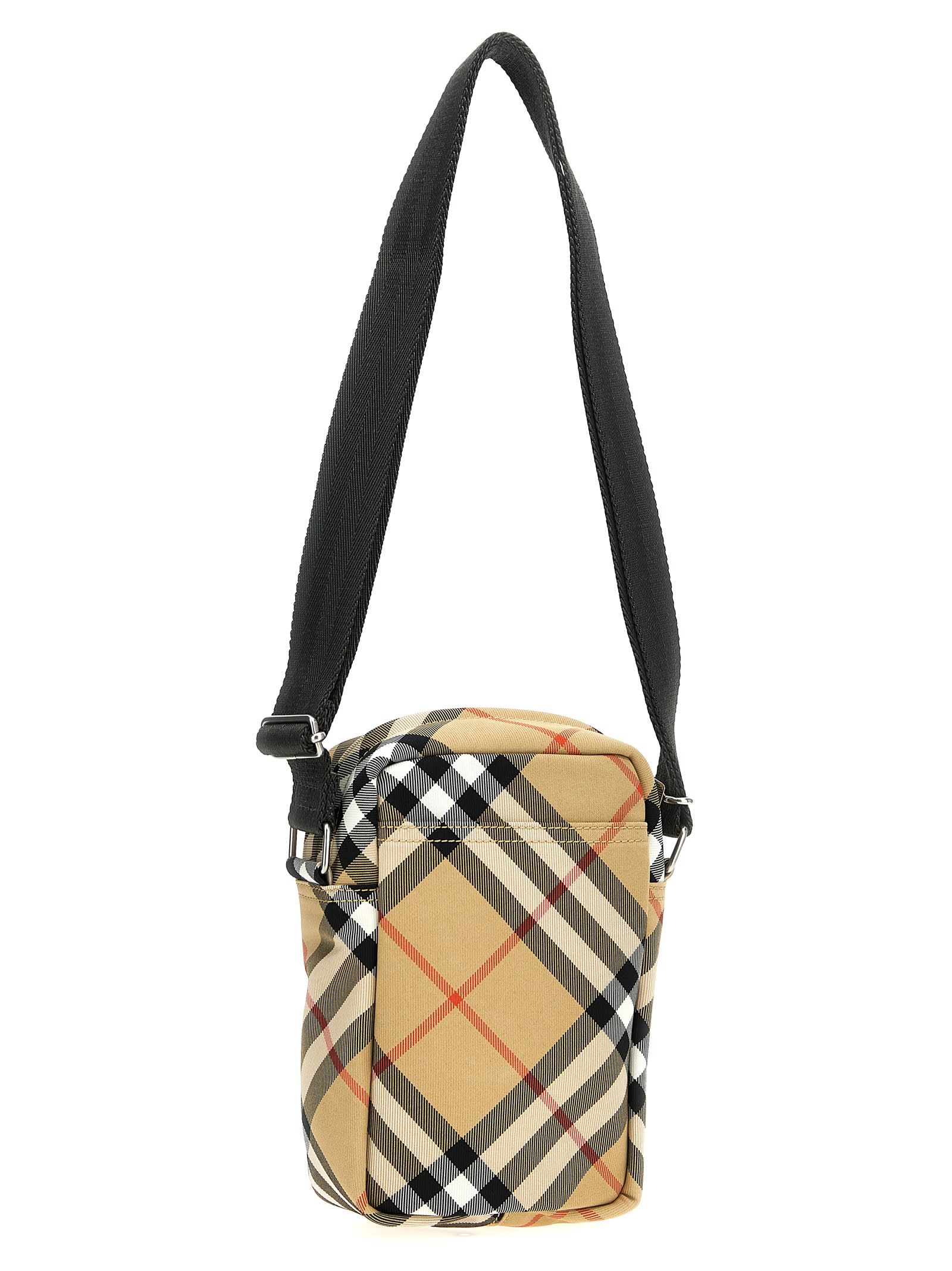 Shop Burberry Check Smartphone Holder In Beige