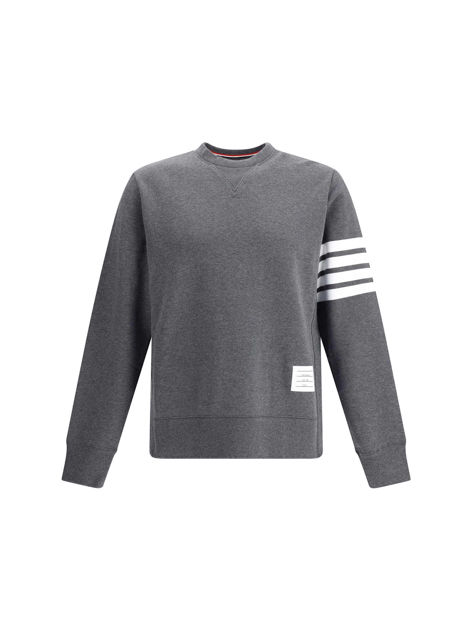 Thom Browne Classic Sweatshirt In Classic Loopback With Engineered 4 B In Grey