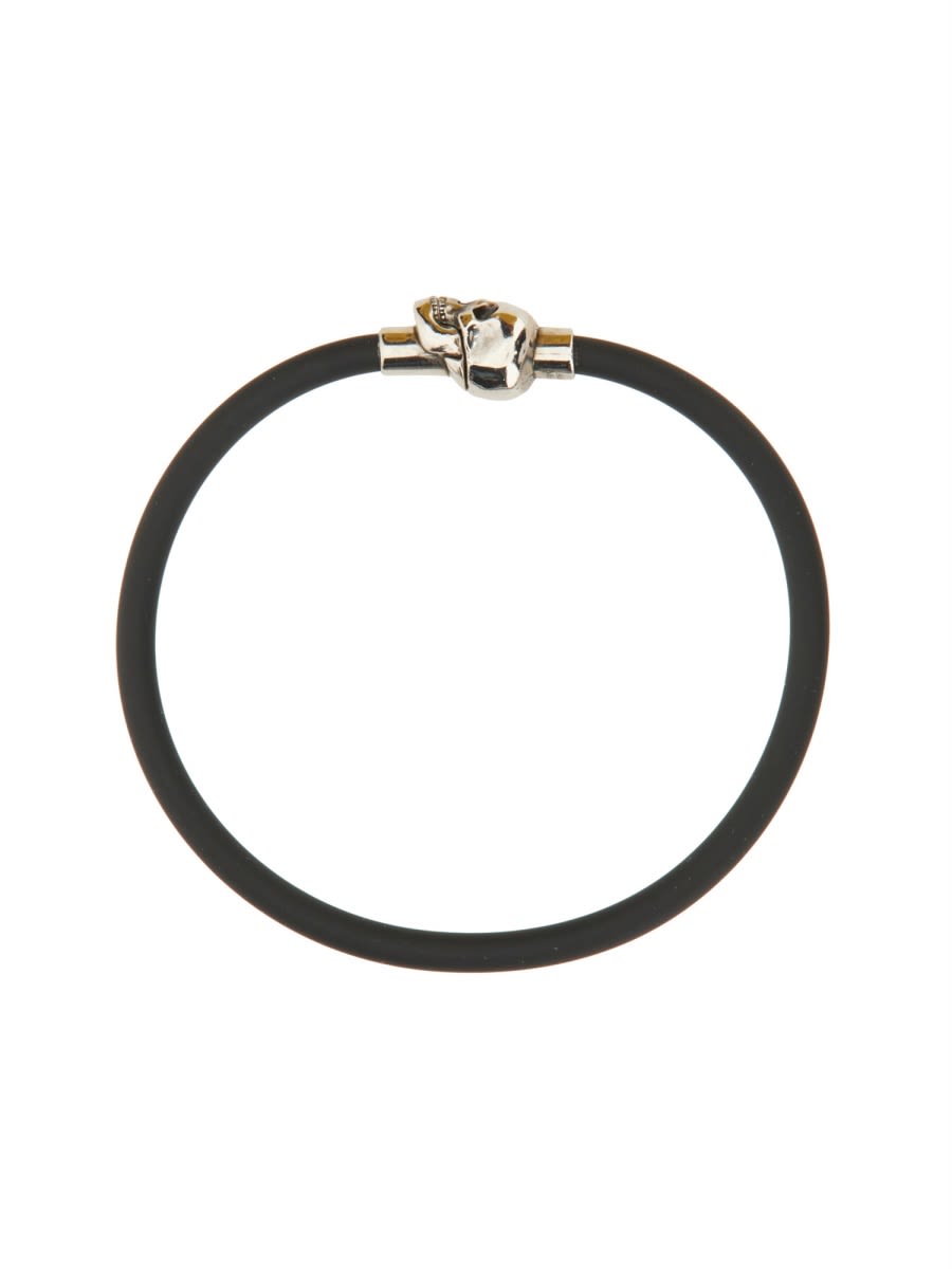 Shop Alexander Mcqueen Skull Bracelet In Black