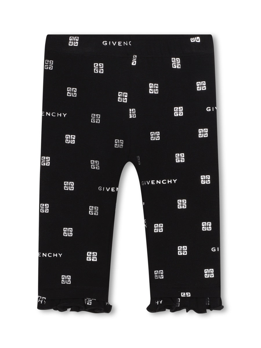 Givenchy Baby Girls Logo Leggings In Black