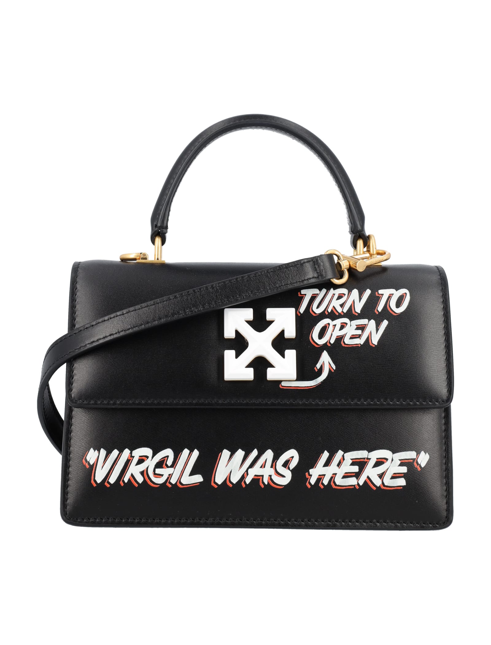 Off-White Jitney 1.4 Top Handle Quote Bag