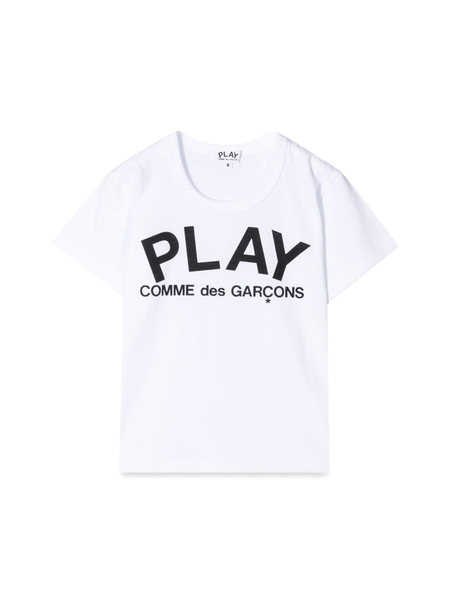 Shop Comme Des Garçons Play T-shirt M/c Logo In White