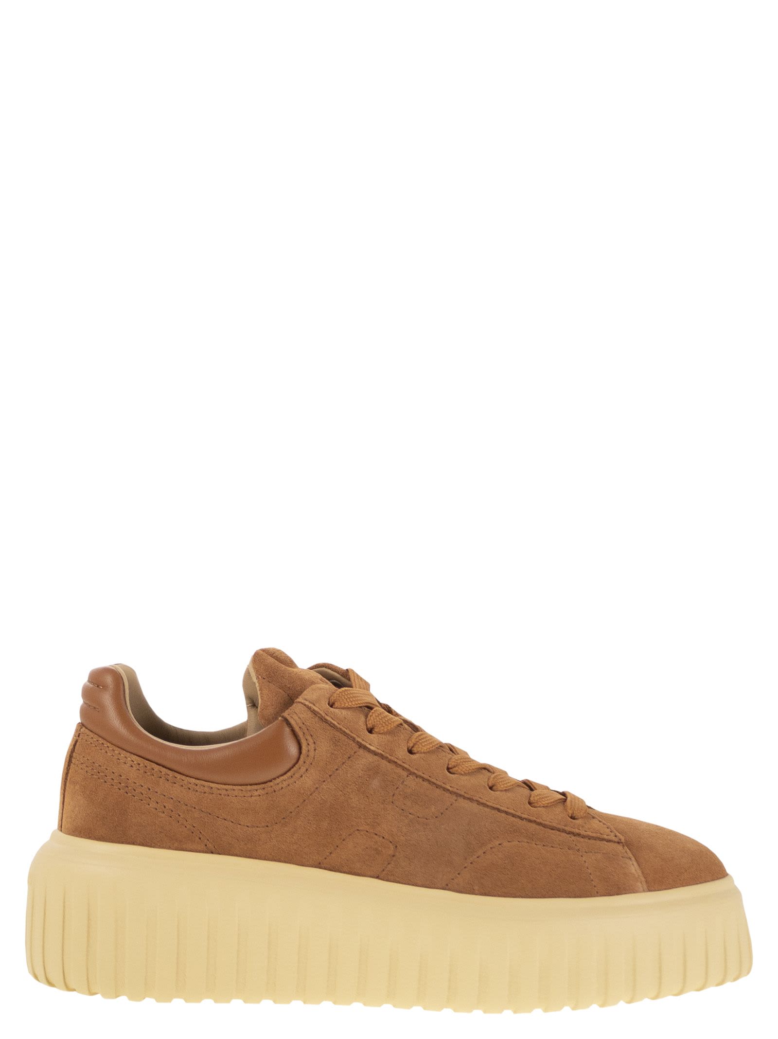 Hogan H-stripes - Suede Trainers In Brown
