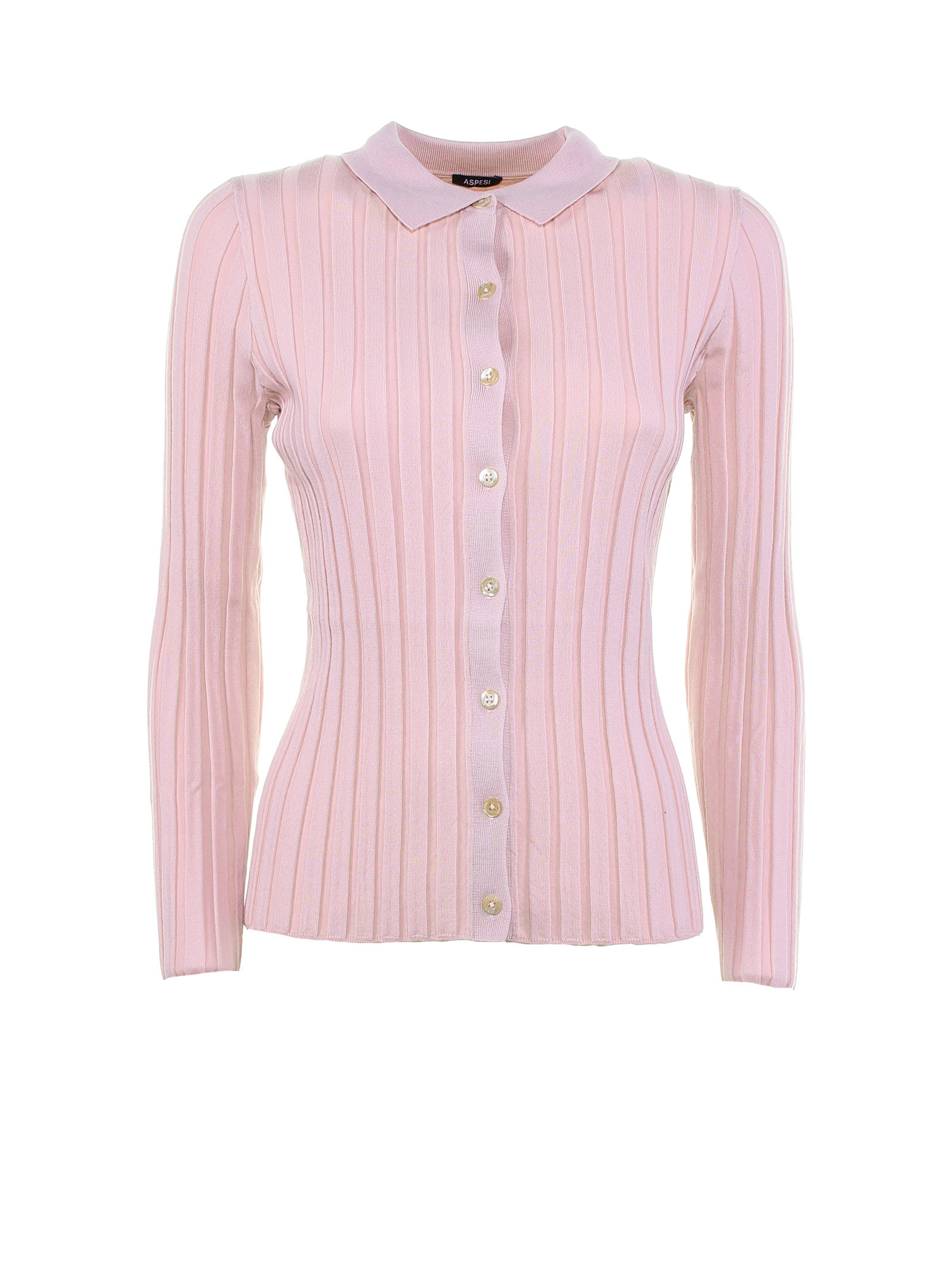 Aspesi Cardigan With Buttons In Rosa