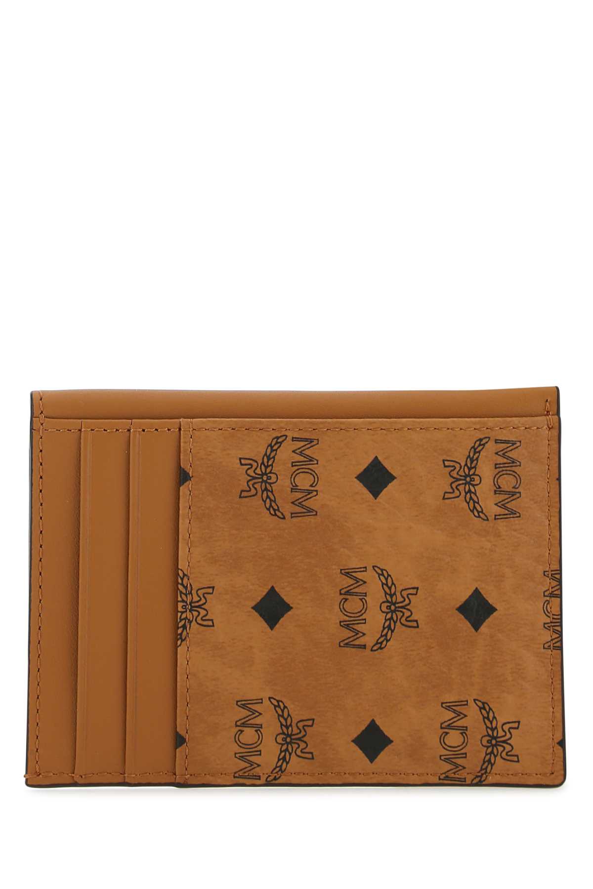 Shop Mcm Printed Leather Cardholder In Co