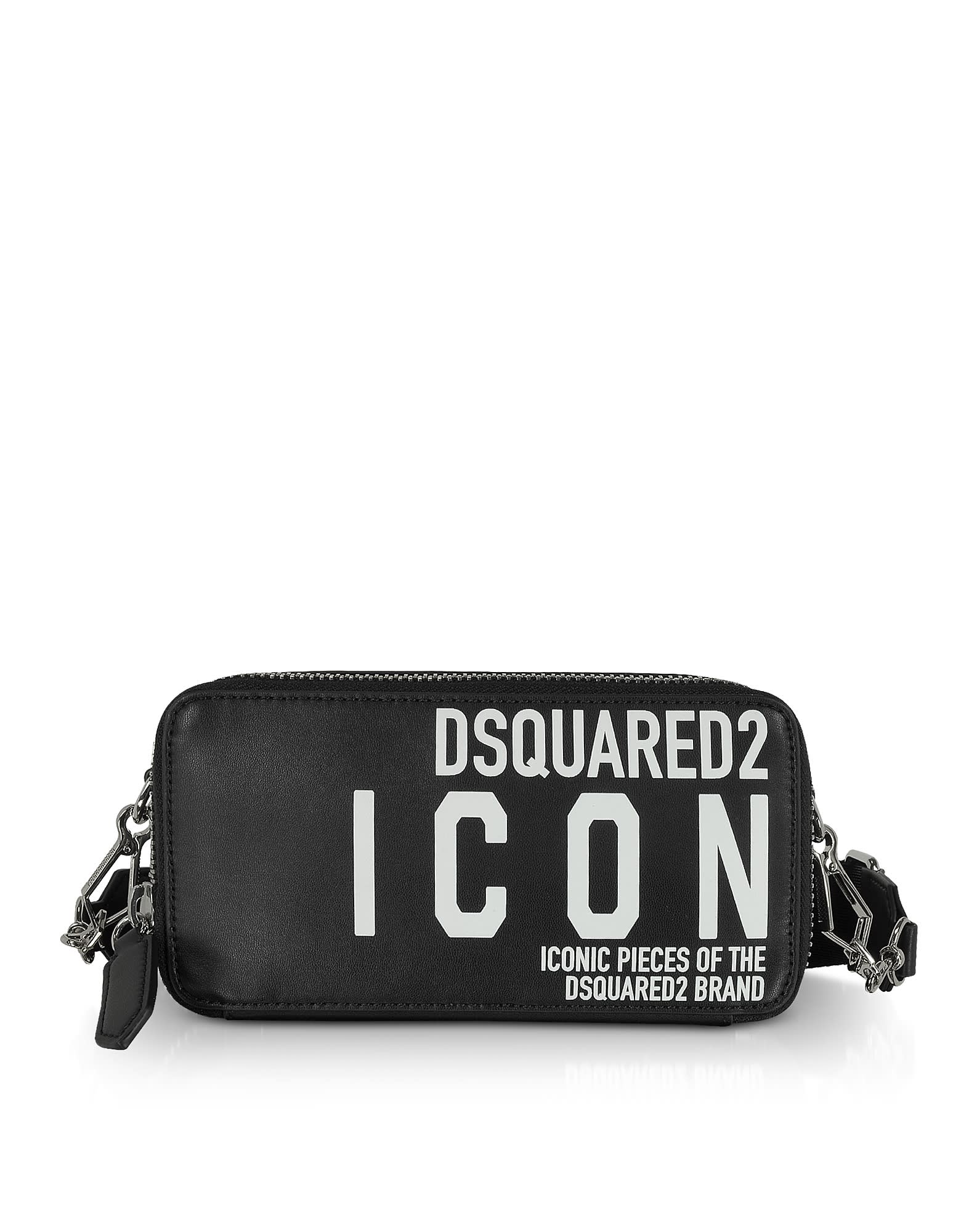 DSQUARED2 PILL NEW ICON CALF LEATHER CROSSBODY BAG,11252227