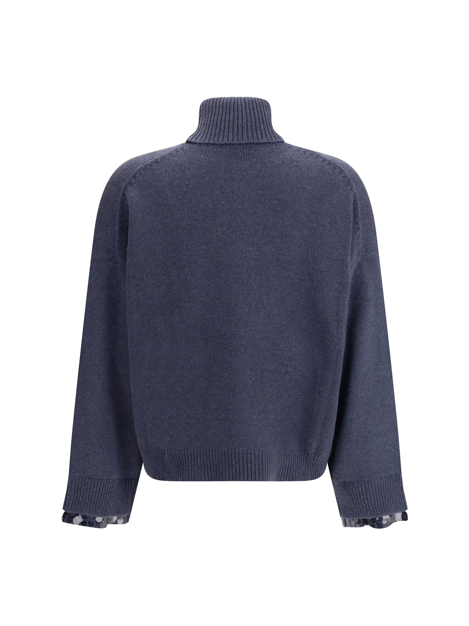Brunello Cucinelli Cashmere And Silk Sweater In Blue