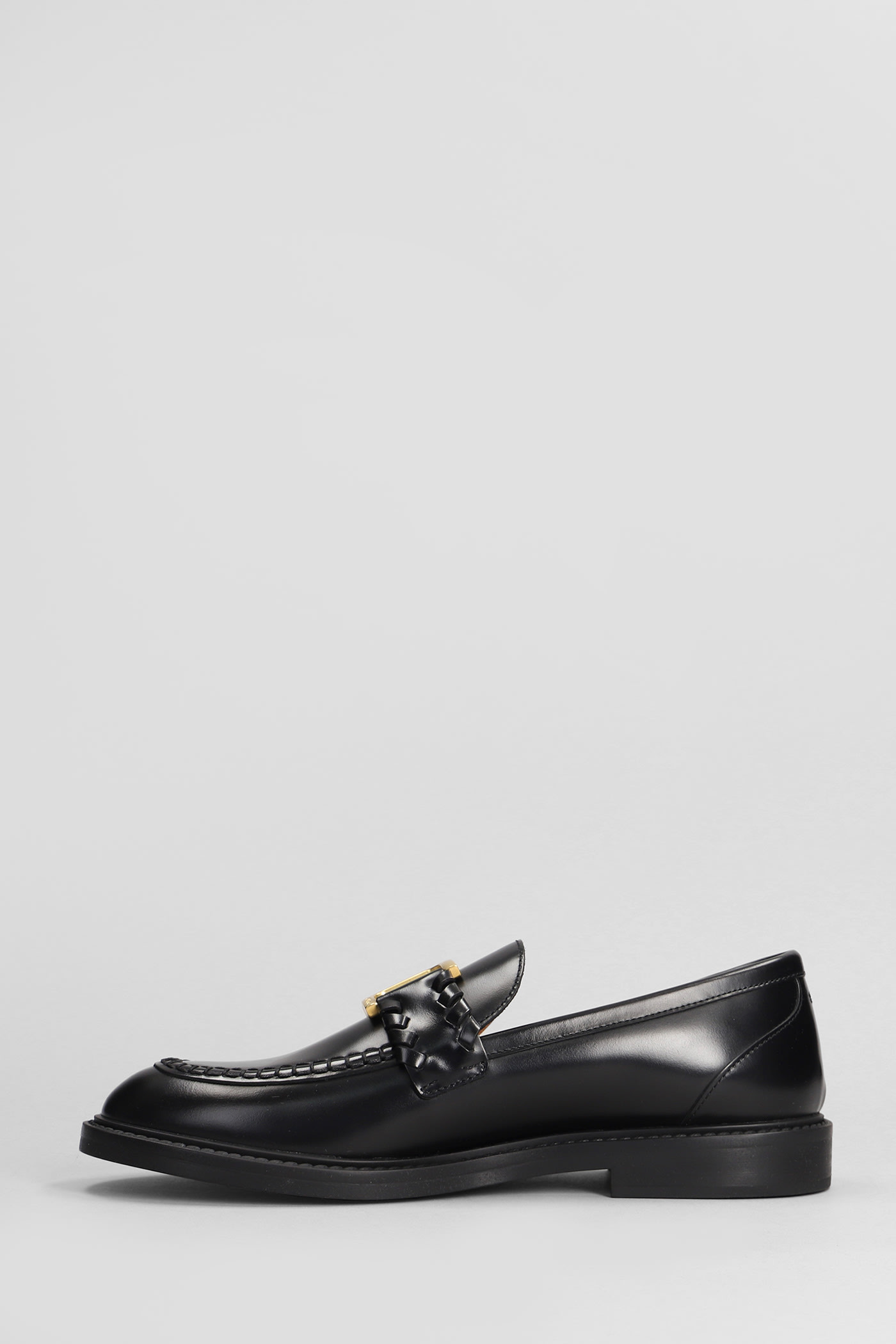 Shop Chloé Mercie Loafers In Black Leather