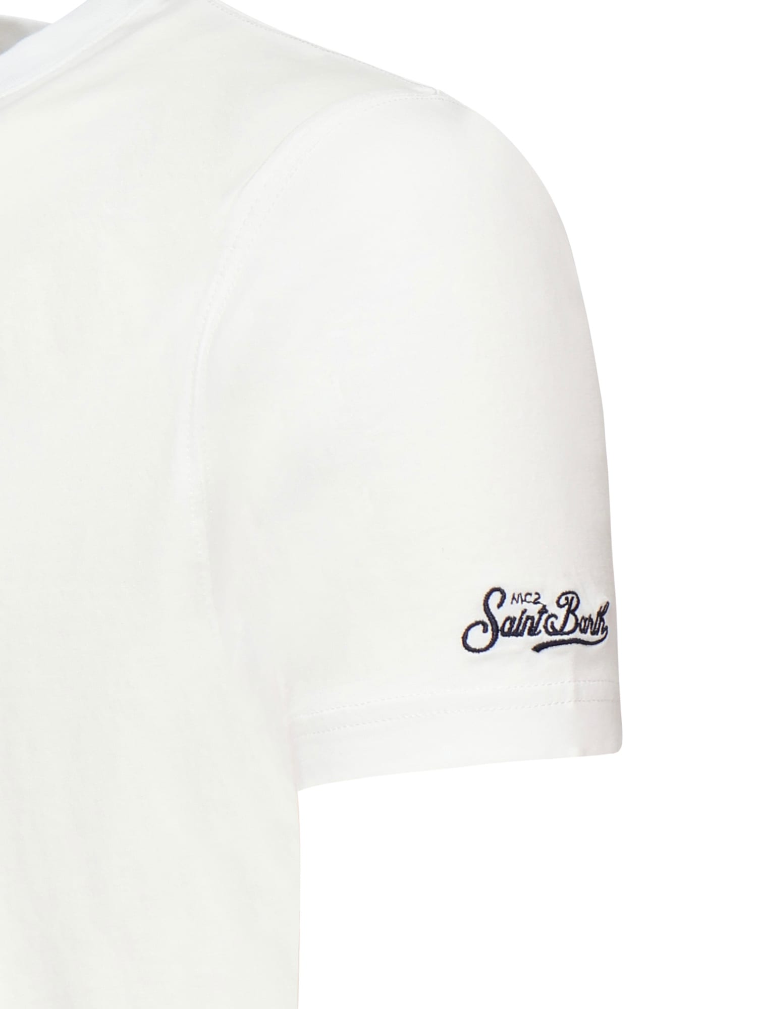 Mc2 Saint Barth Dover T-shirt With Logo In White