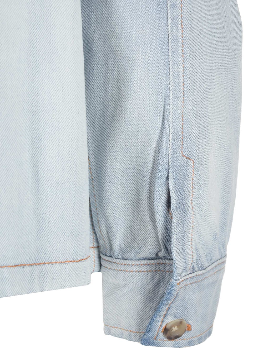 Apc Pierre Tie-dye Denim Overshirt In Bleached