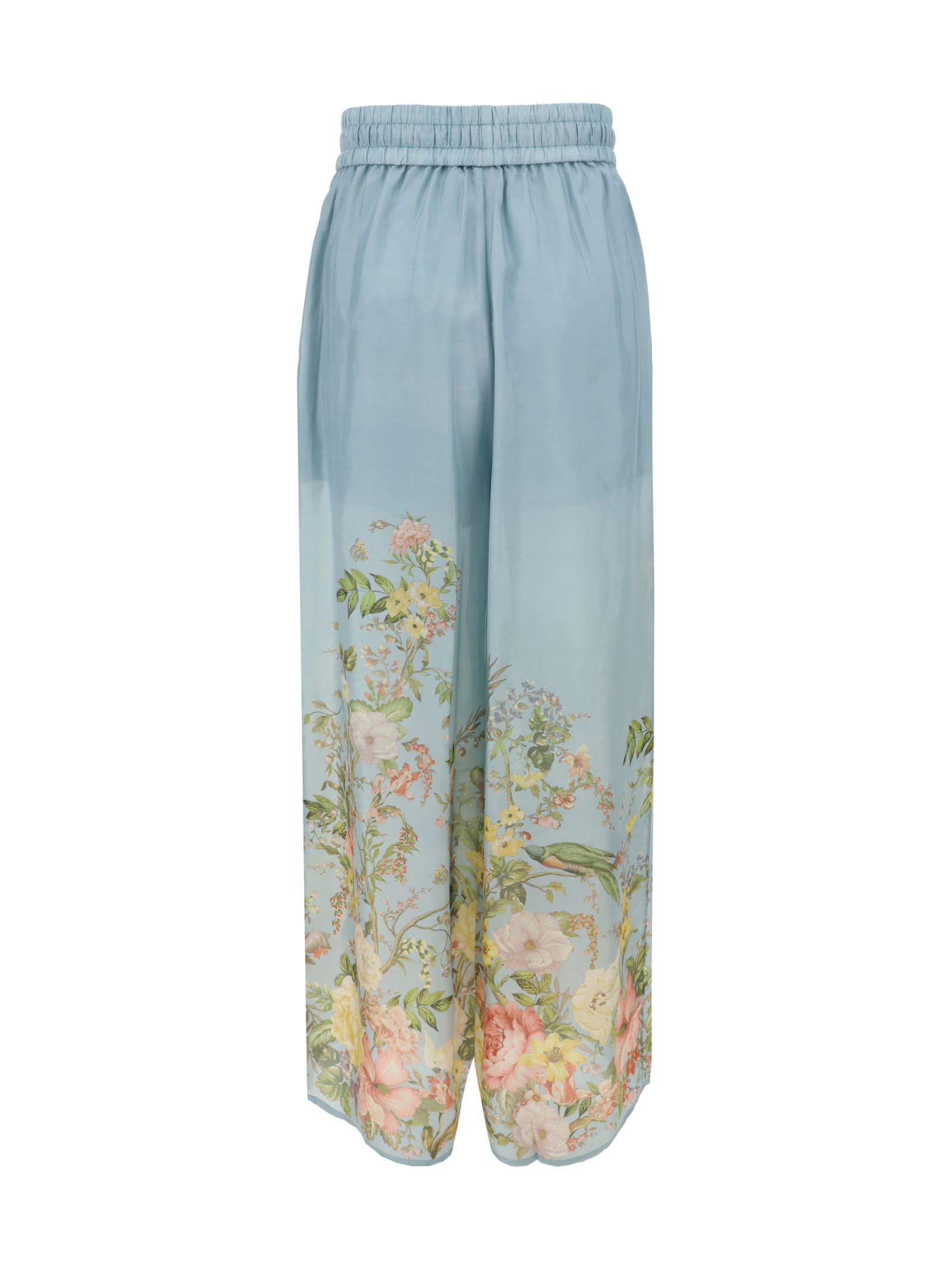 Shop Zimmermann Waverly Relaxed Pants In Clear Blue