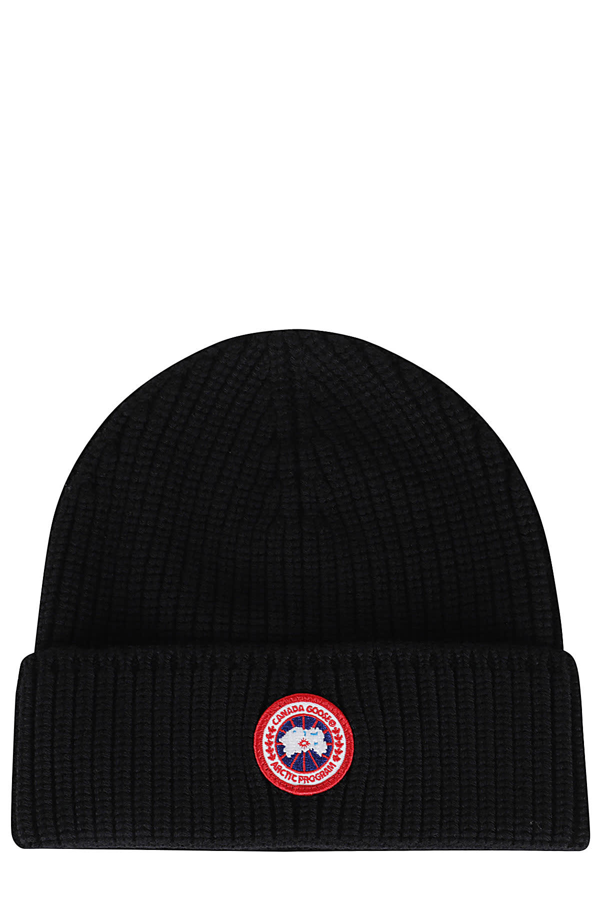 Shop Canada Goose Cg Rib Toque In Black