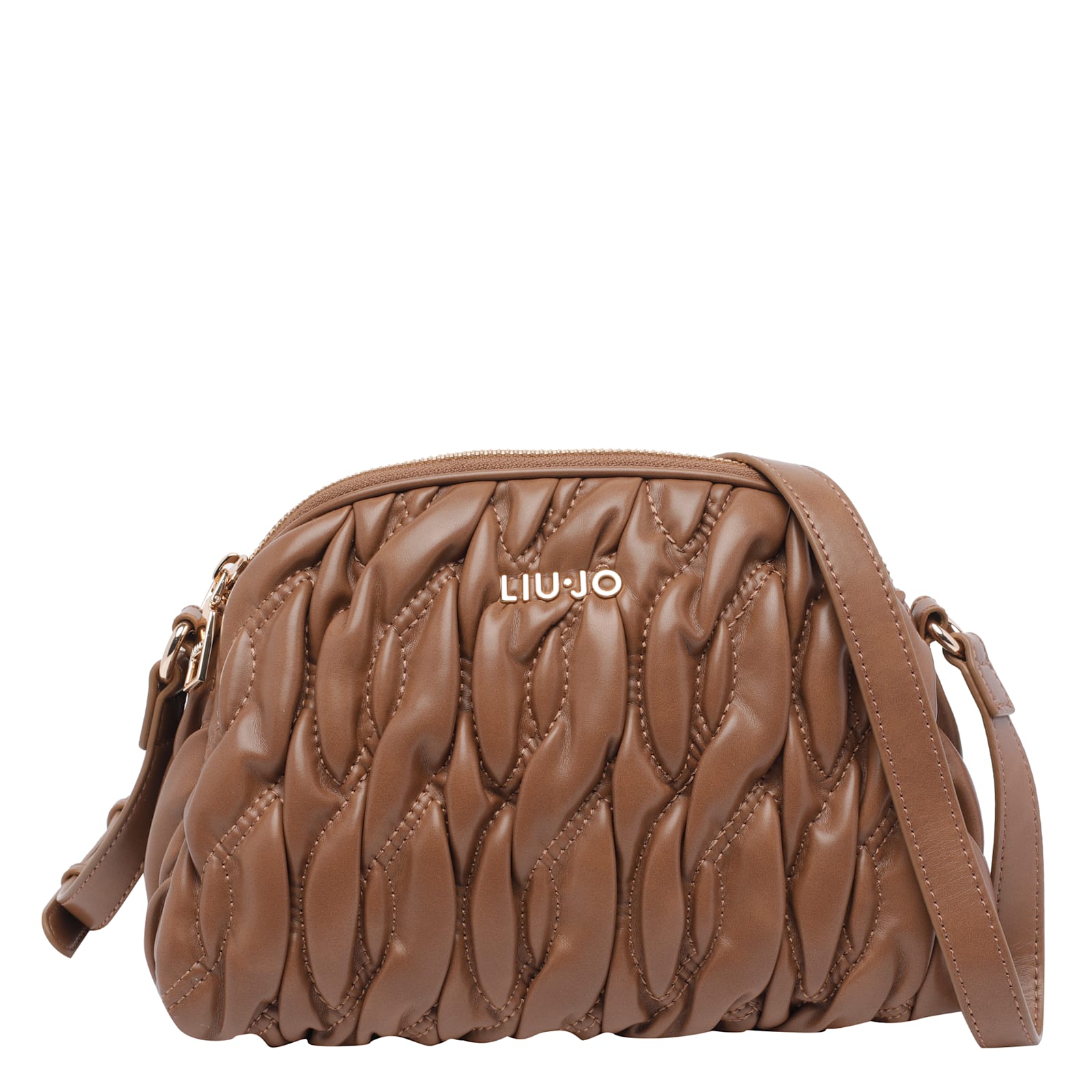 Liu •jo Medium Quilted-effect Cross Body Bag In Brown