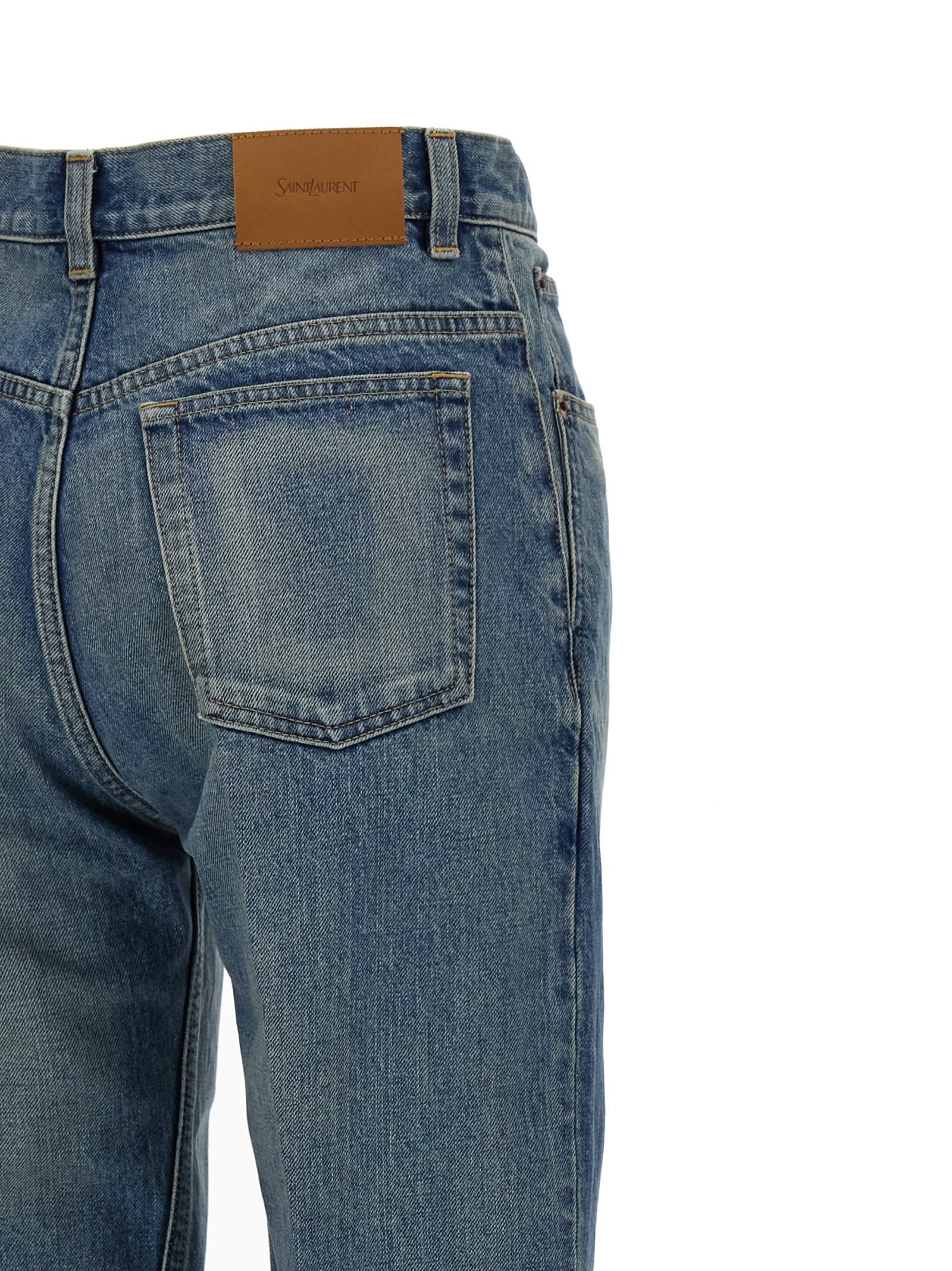 Shop Saint Laurent Benjamin Blue Jeans