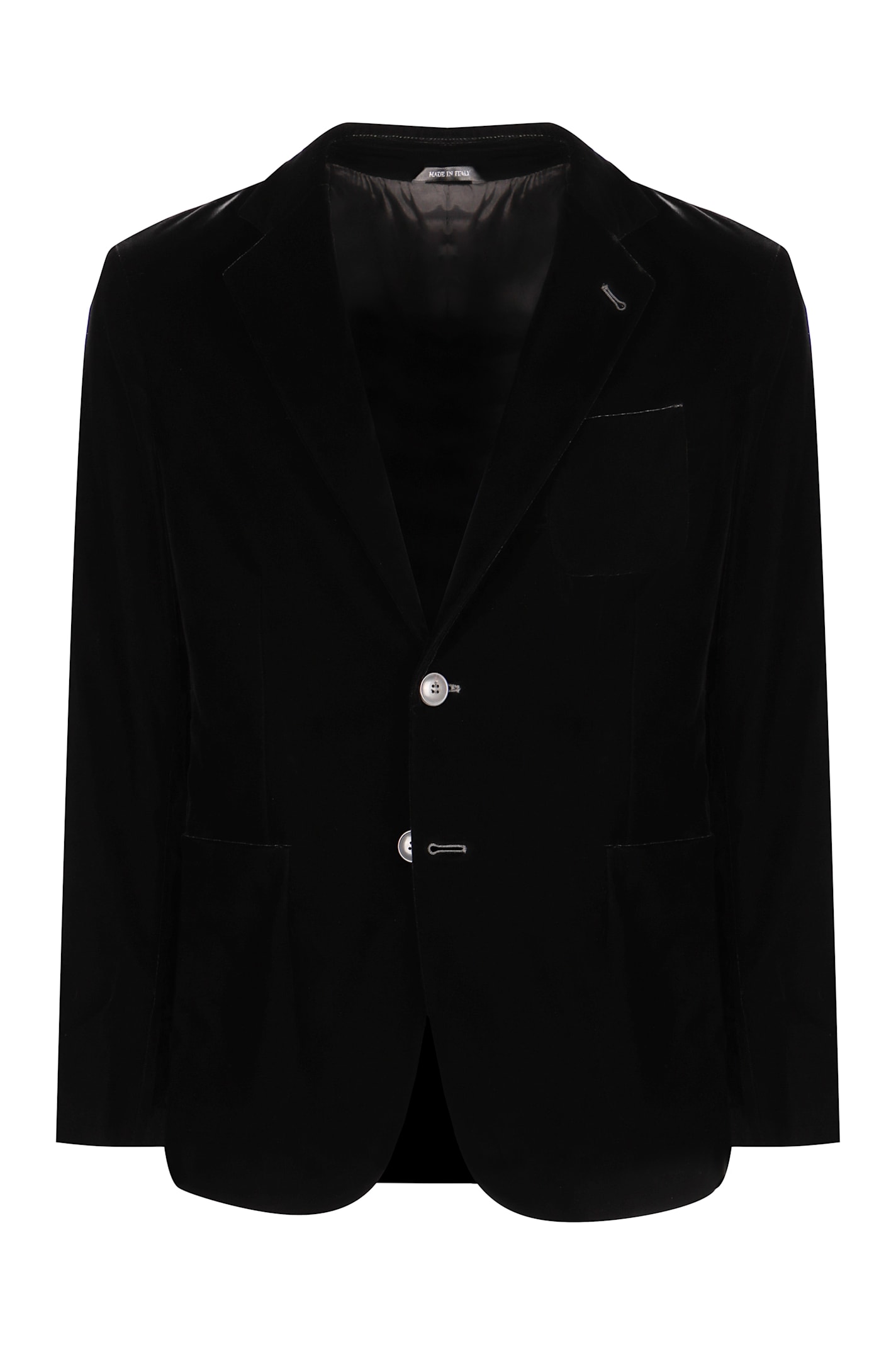 Shop Giorgio Armani Single-breasted Two-button Jacket In Black