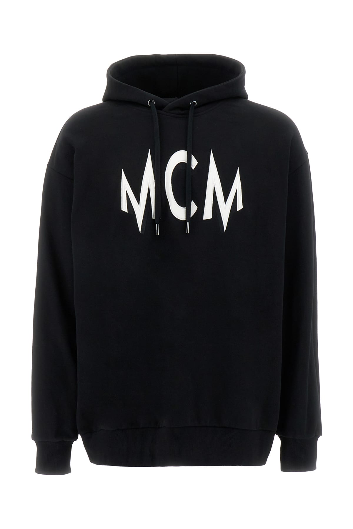 Shop Mcm Black Cotton Sweatshirt In Bk