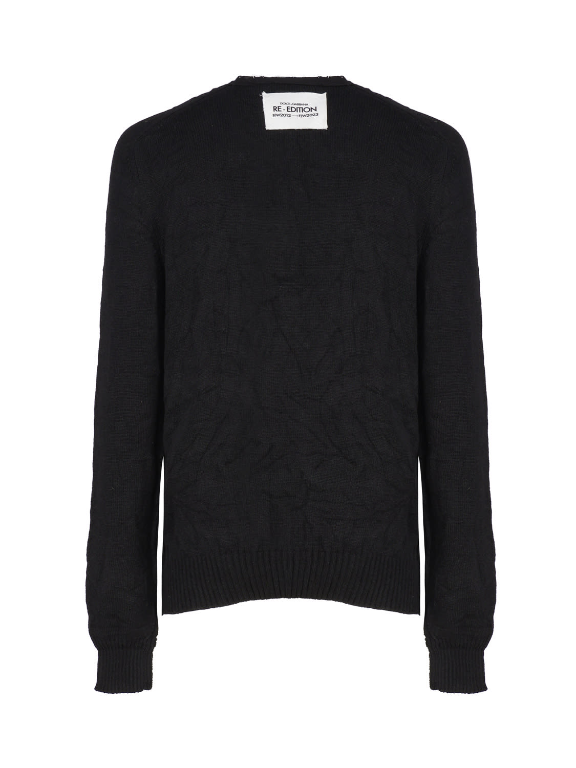 Shop Dolce & Gabbana Re-edition Wool Sweater In Black