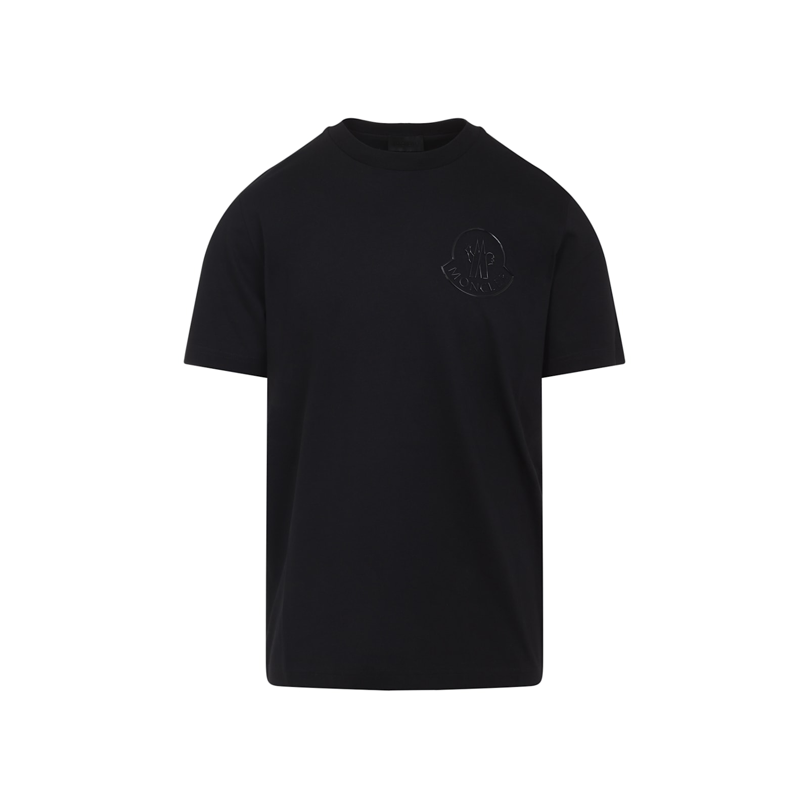 Moncler Logo-embossed Cotton T-shirt In Black