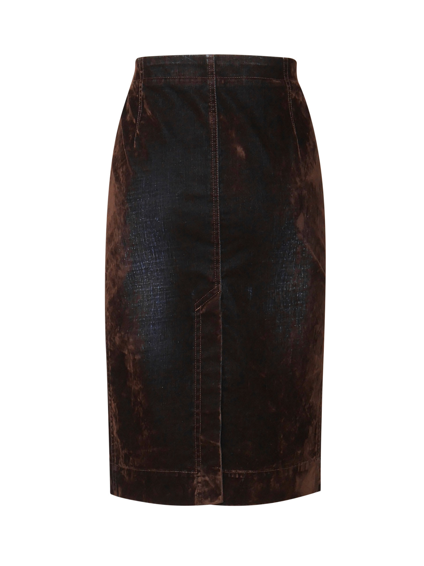 Shop Pinko Cotton Denim Skirt In Dark Denim