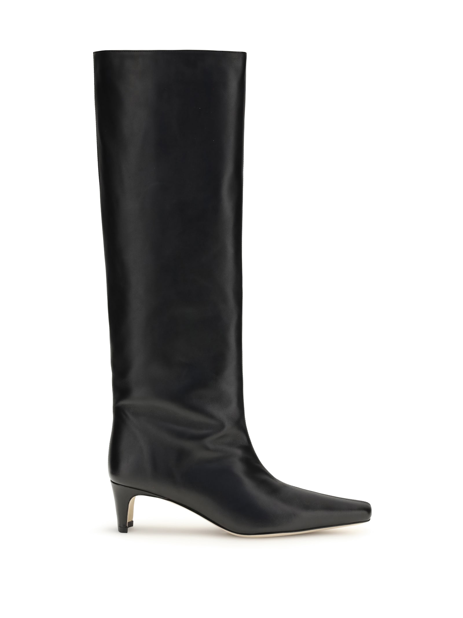 Staud Wally Leather High Boots In Black