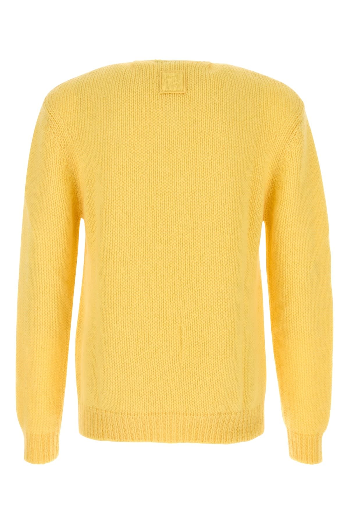 Shop Fendi Crew Jumper In Yellow