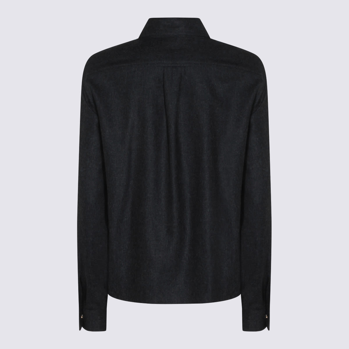 Fabiana Filippi Dark Grey Wool Shirt In Black