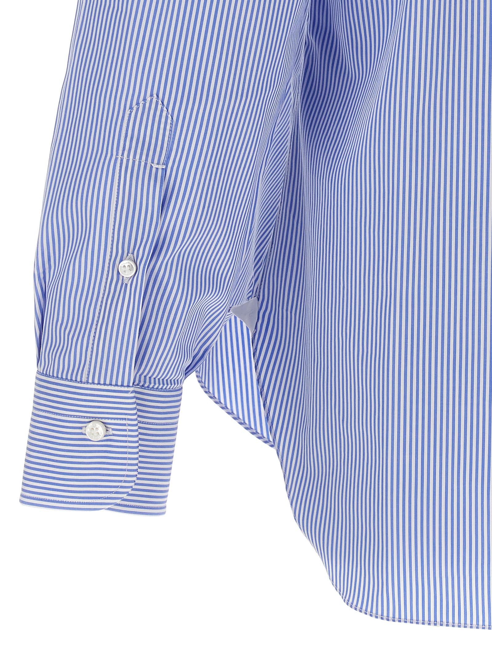 Barba Napoli Barba Striped Shirt In Blue