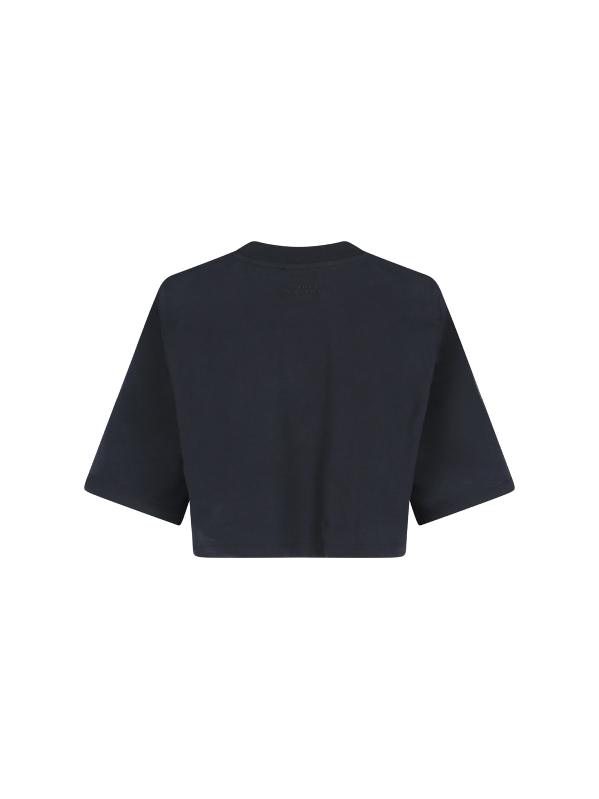 Isabel Marant Cropped T-shirt Short Sleeves In Black