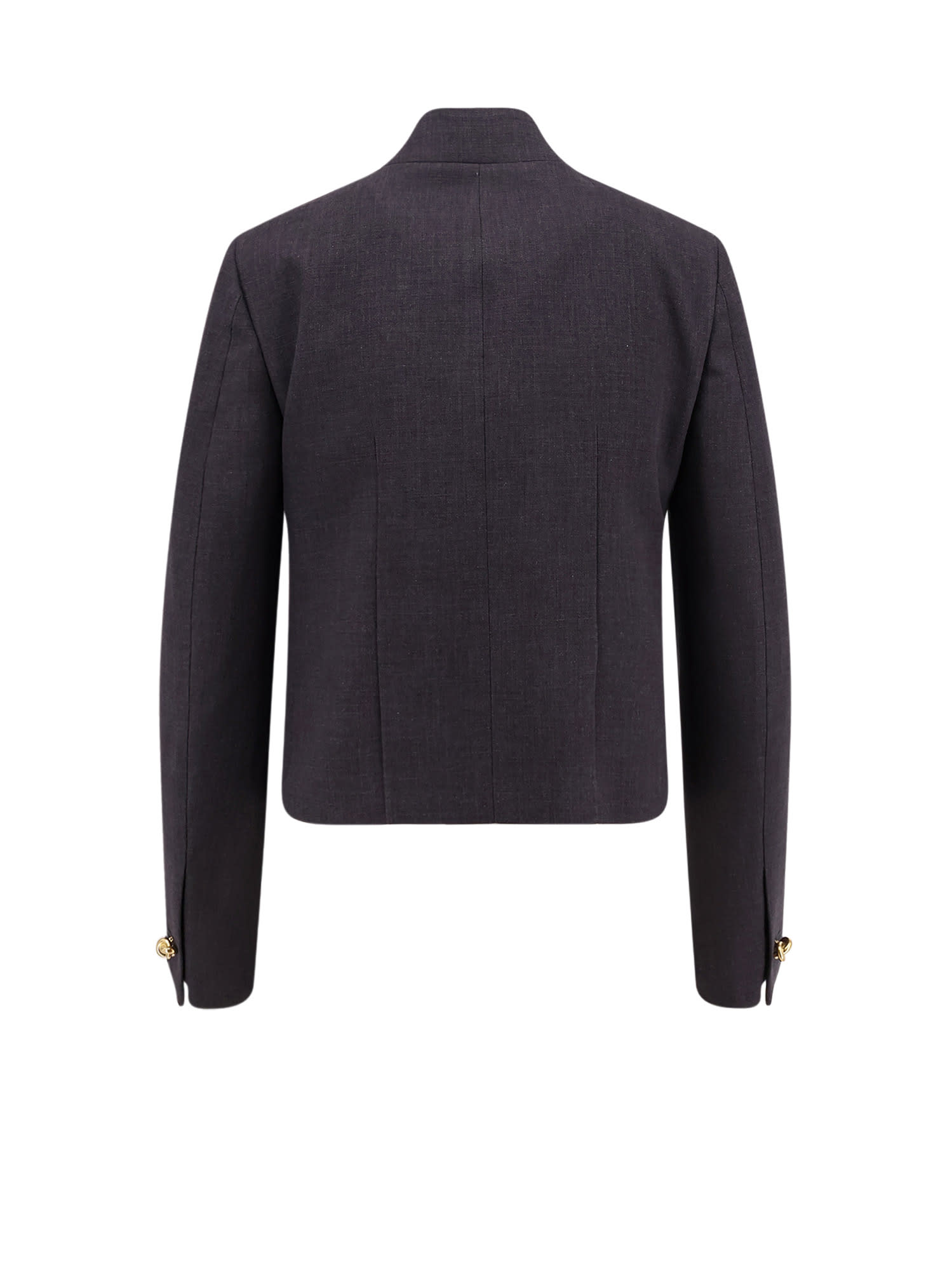 Bottega Veneta Women Cotton And Viscose Blazer With Knots Detail In Gray