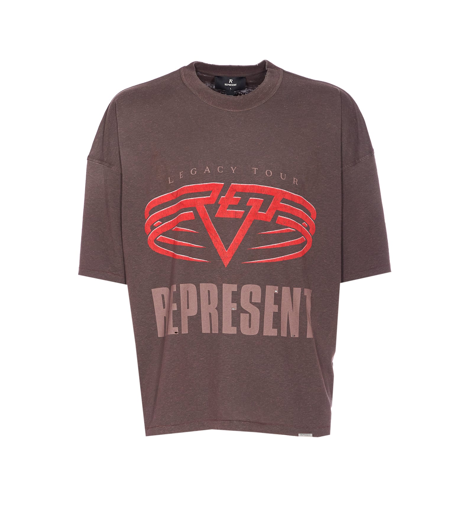 Represent Living Legacy Reversible Organic Cotton And Hemp T-shirt In Brown