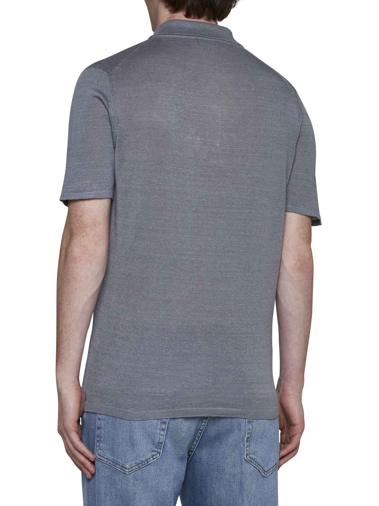 Shop Roberto Collina Polo Shirt In Grey