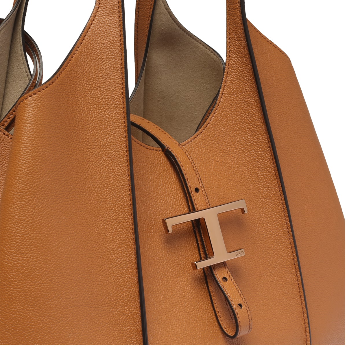 Shop Tod's T-timeless Mini Shopping Bag In Brown