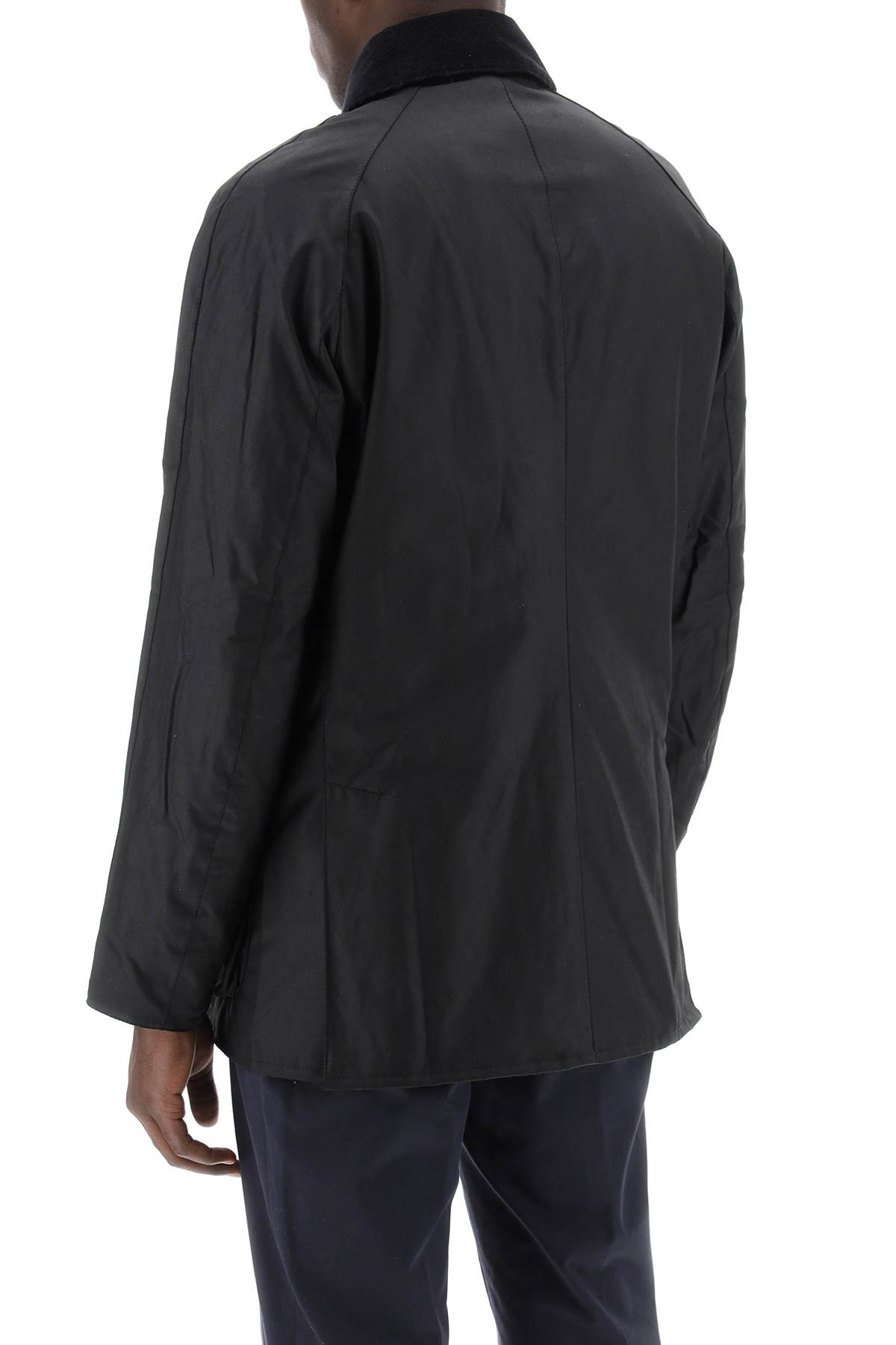 Shop Barbour Ashby Waxed Jacket In Black (black)