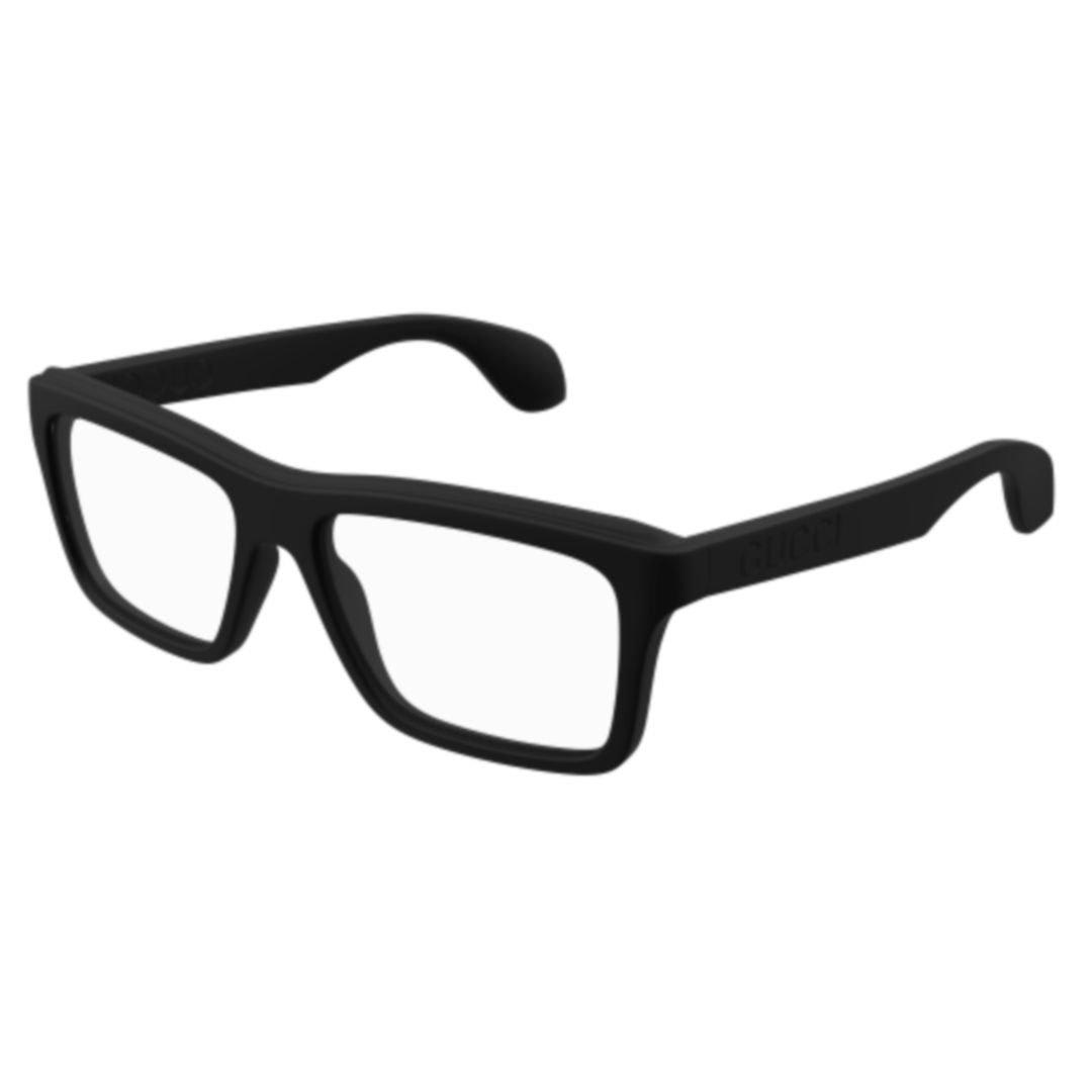 Shop Gucci Square Frame Glasses In 001 Black Black Transpare