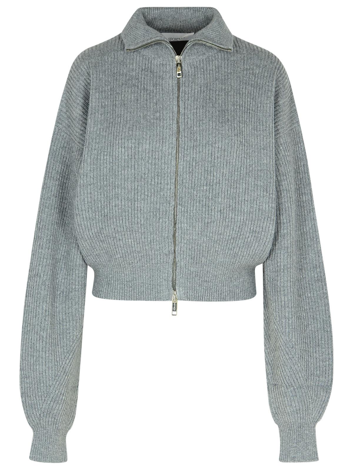 Shop Sportmax Svago Grey Cashmere Blend Cardigan