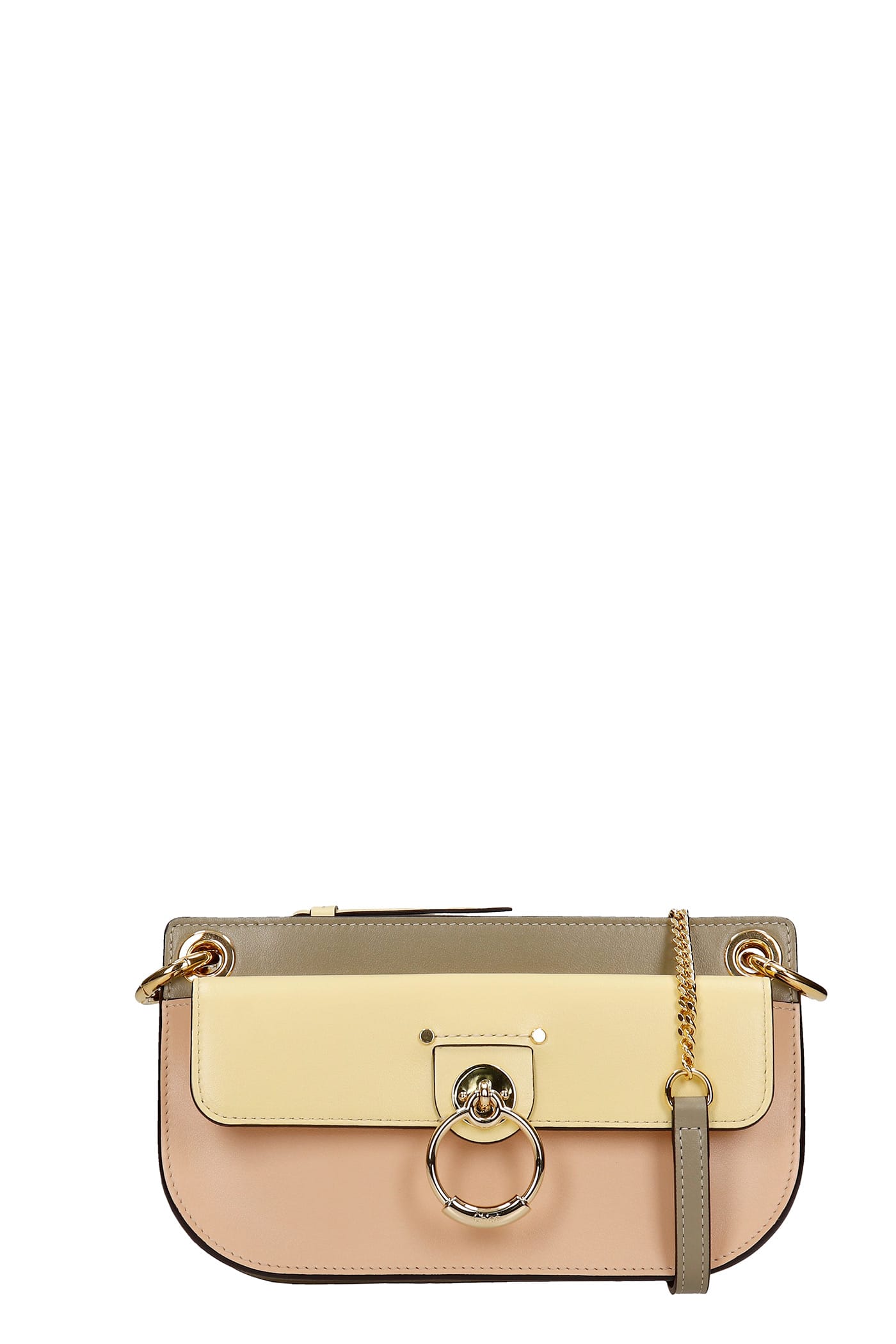 Chloé Tess Clutch In Gold Leather