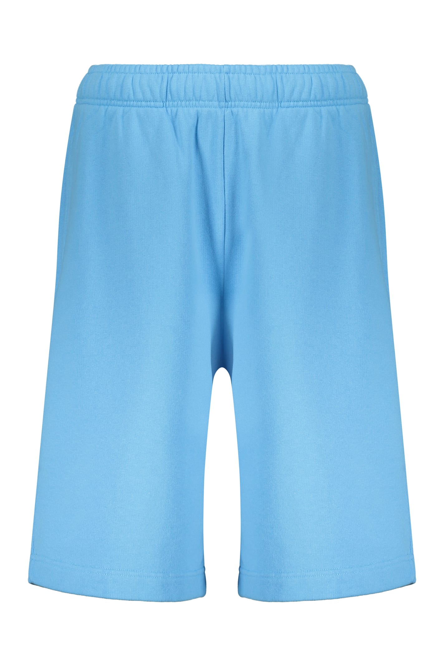 Shop Ambush Cotton Bermuda Shorts In Light Blue