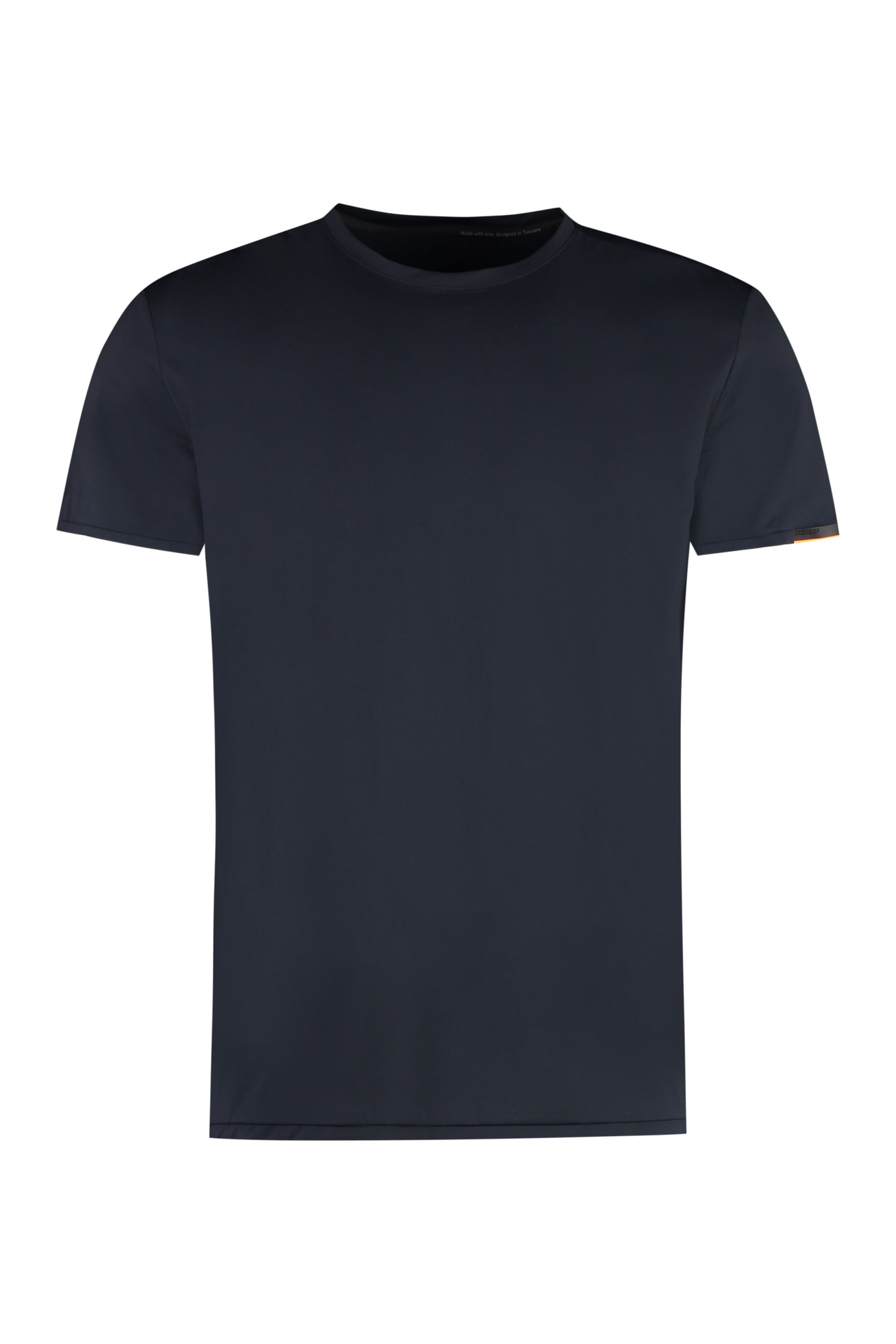 Rrd - Roberto Ricci Design Oxford Techno Fabric T-shirt In Blue Black