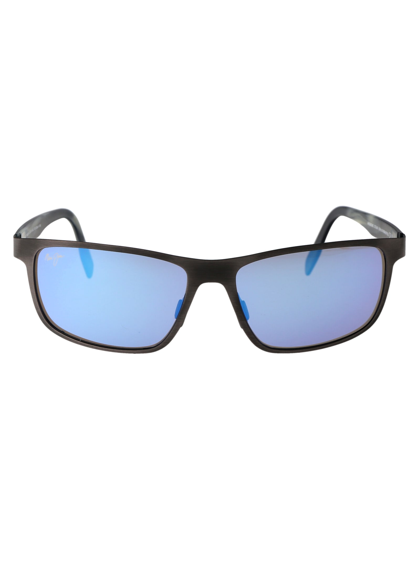 Maui Jim Anemone Sunglasses In 14 Blue Hawaii Anemone Brushed Dark Gunmetal